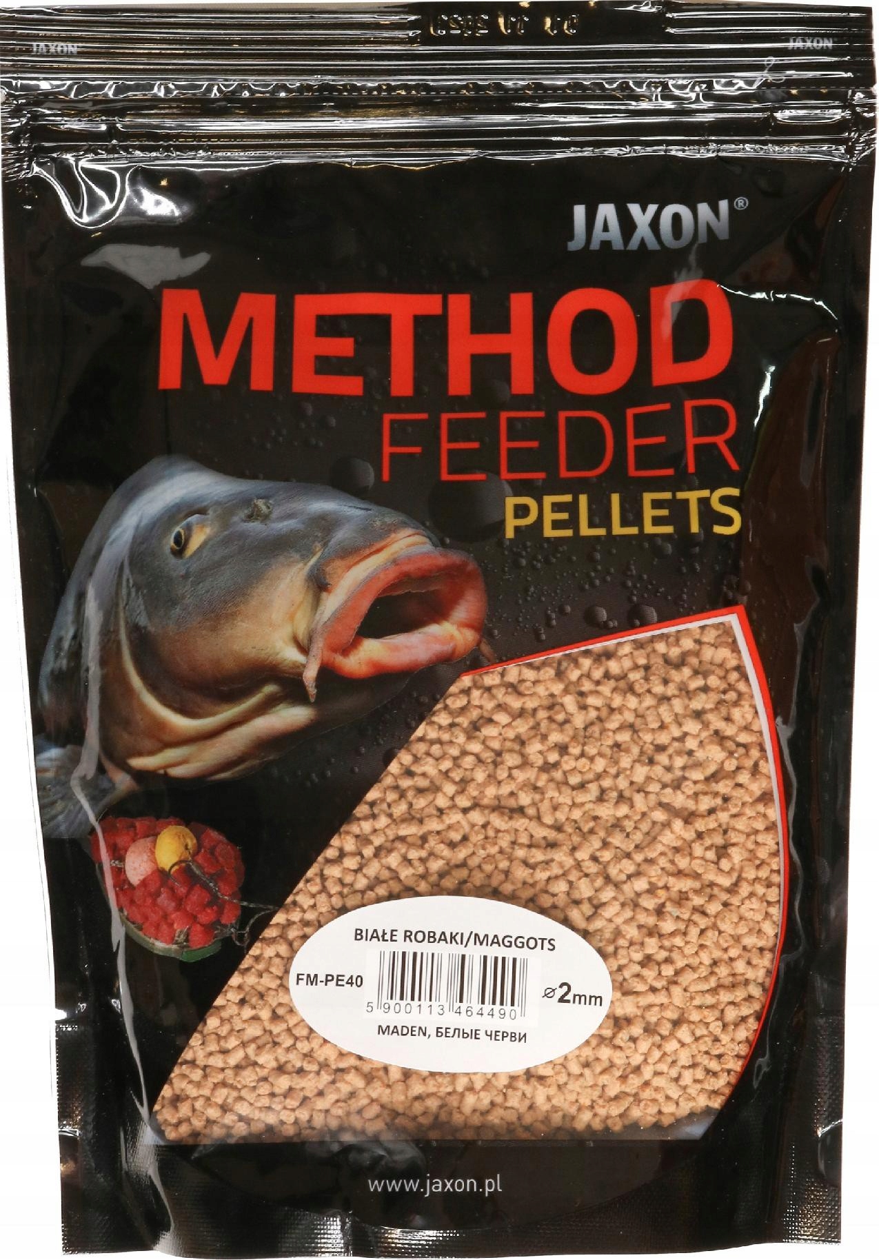 Pellet Jaxon Method Feeder 2MM Białe Robaki 500G