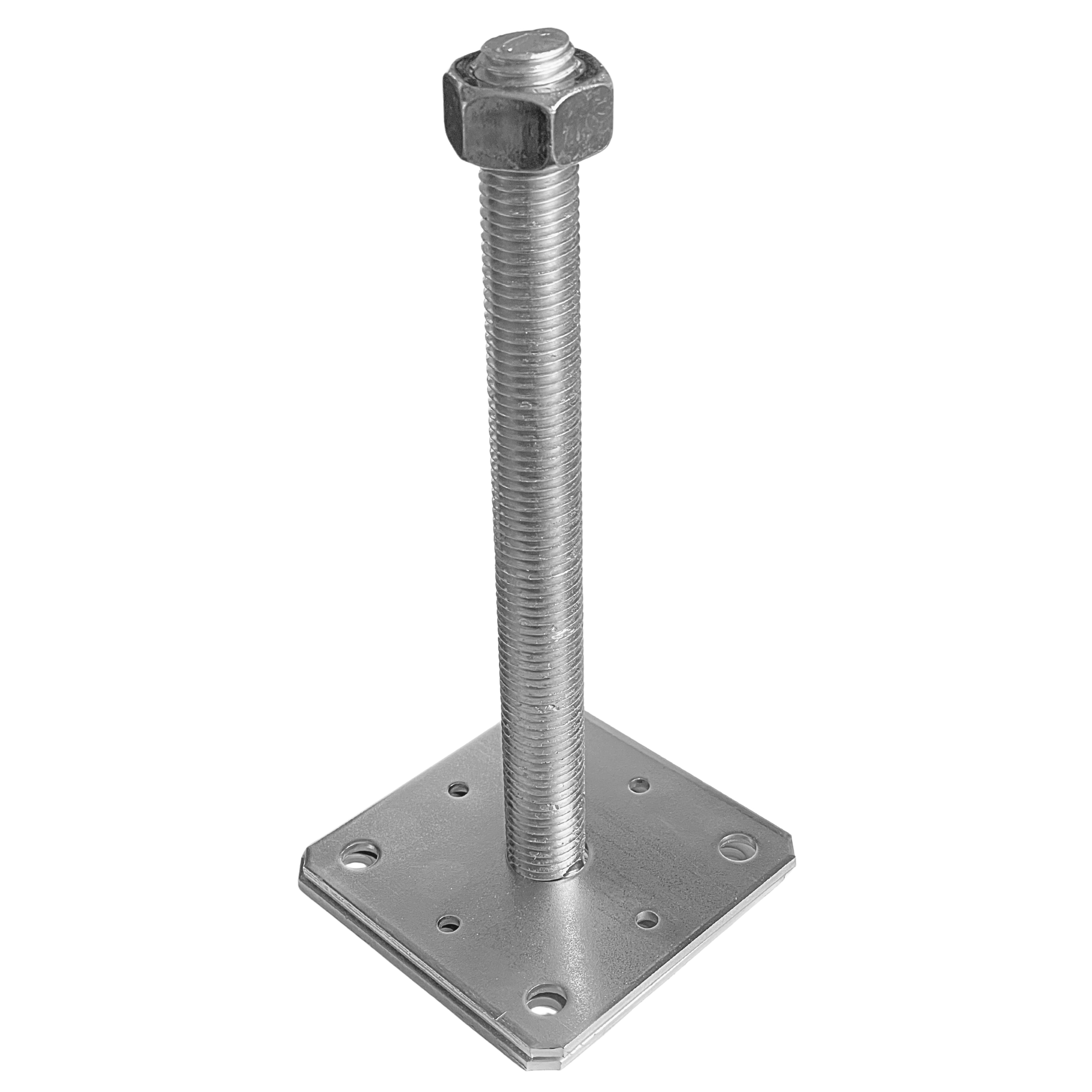 4 x nastavitelná základna sloupku se závitem 110x110x250 mm, PSR110