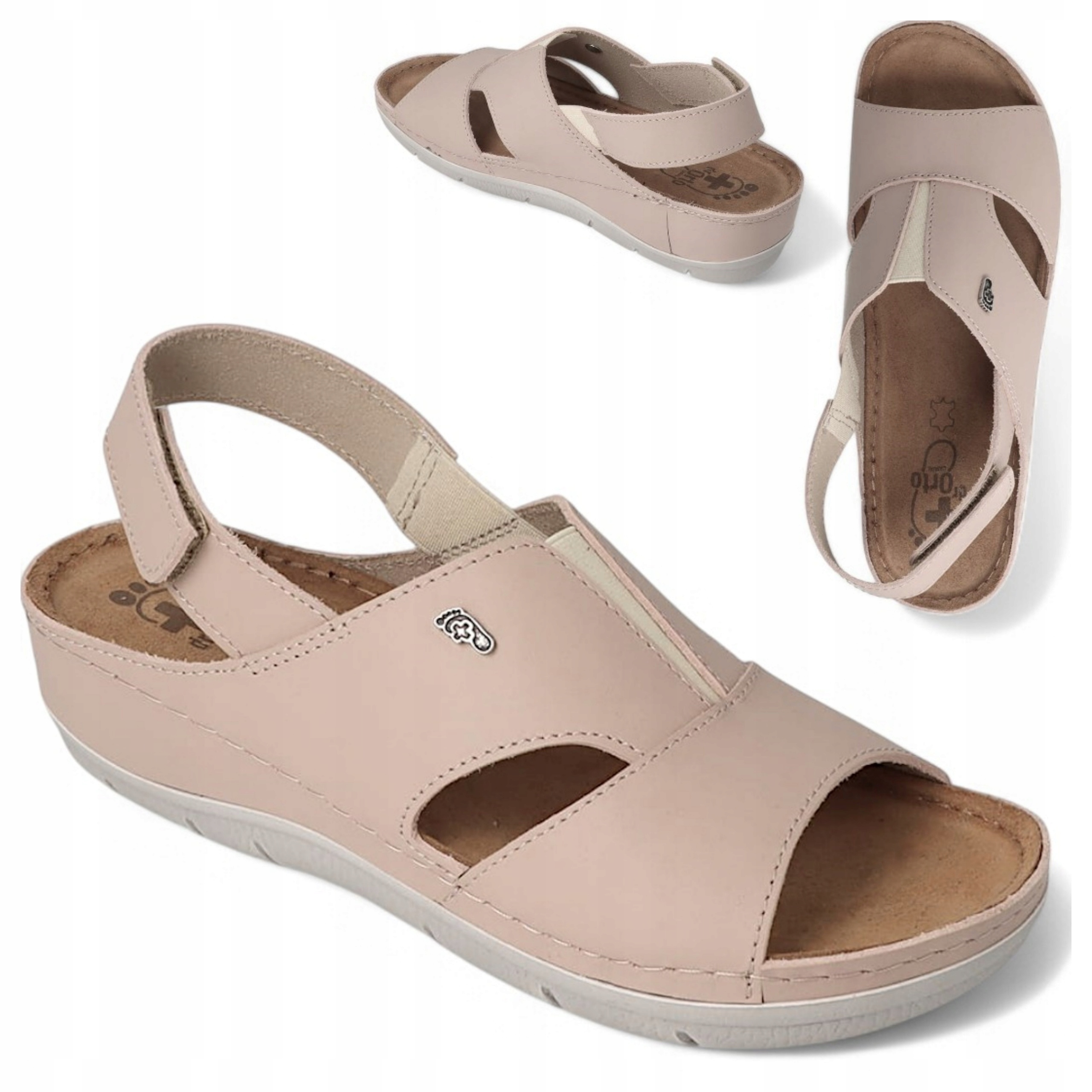 Dr Orto 40 Dámské kožené sandály na suchý zip, pohodlné kotníkové sportovní boty