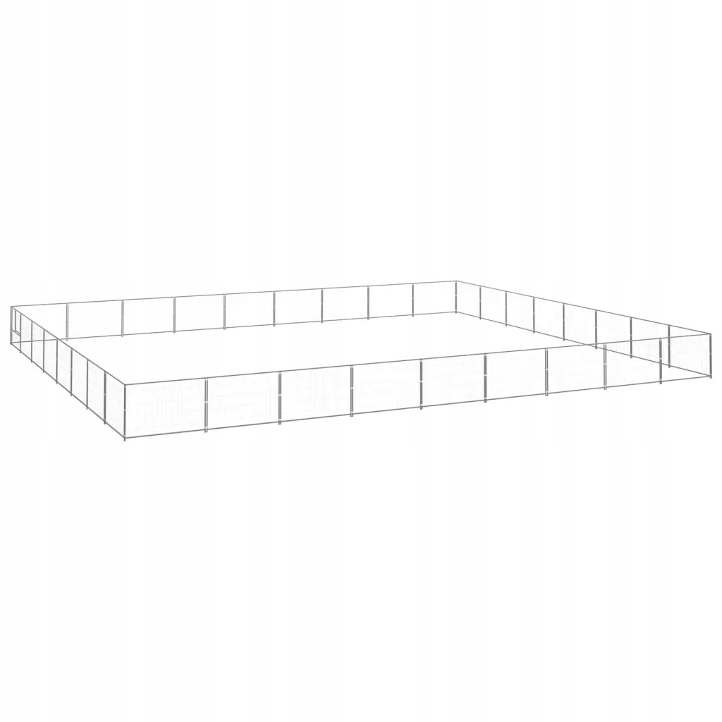 Levně Psí kotec stříbrný 72 m² ocel