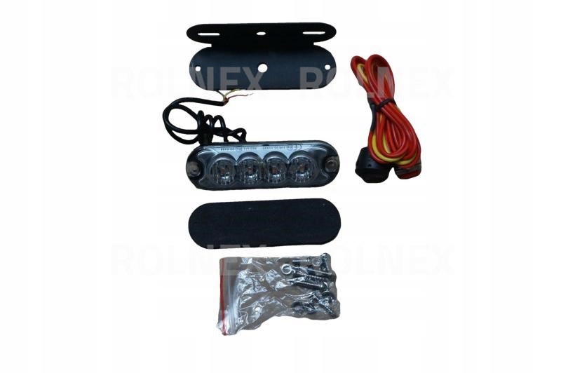 Stroboskopická 4 Led výstražná lampa 12-24V Oranžová TT.153_4