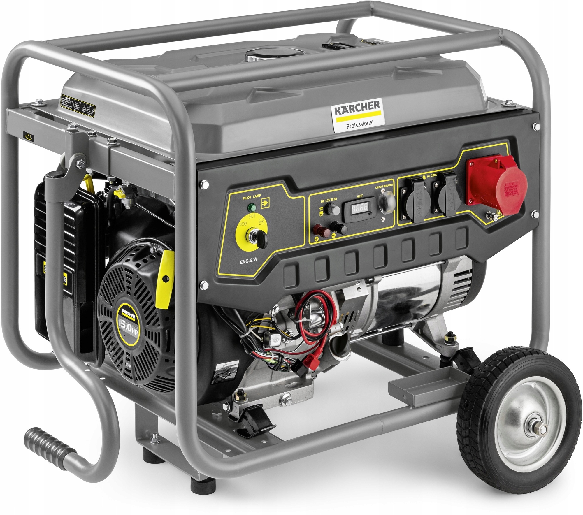 Agregat prądotwórczy przenośny trójfazowy Karcher 7500 W benzyna Pgg 8/3