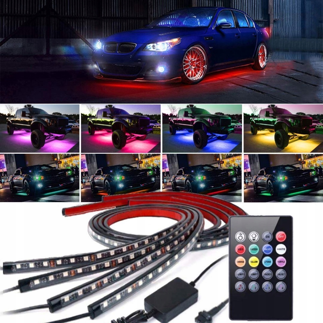

Neony Led Undercar Kit 2x90cm 2x120cm MIX Kolorów