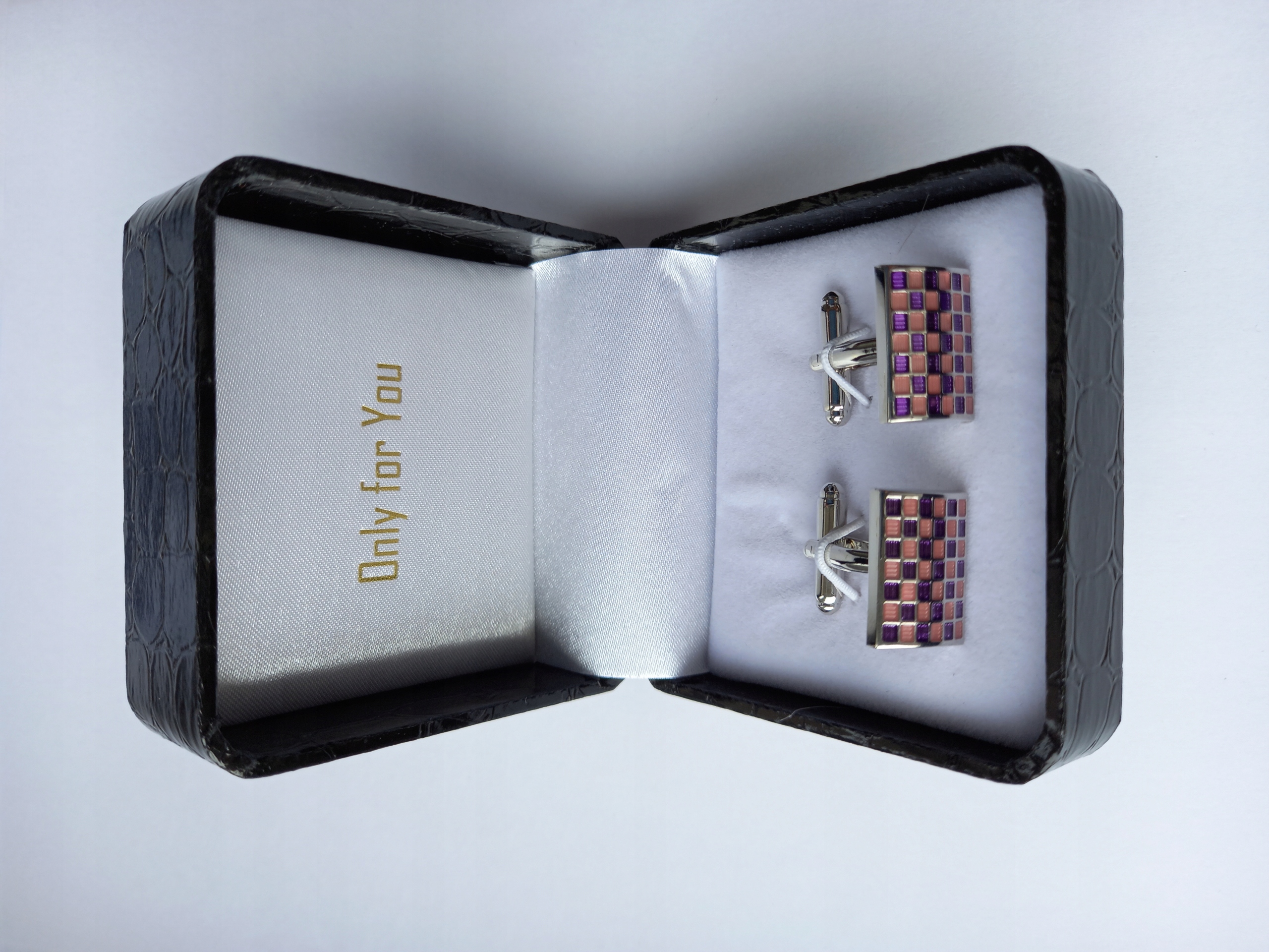 Manžetové knoflíčky Exc Barvené Vřes Růže Chrom