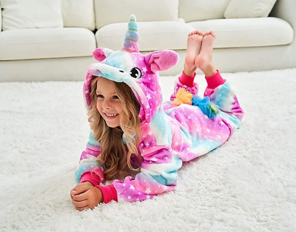 JEDNOROŻEC PIŻAMA KIGURUMI STAR GALAXY DRES KOSTIUM STRÓJ 92-98 Rozmiar (new) 98 (93 - 98 cm)