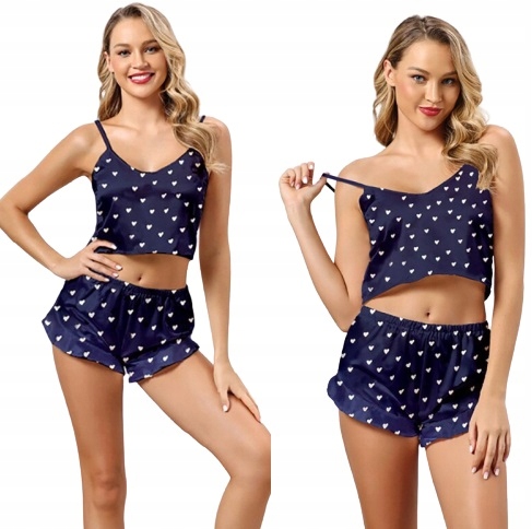 PIŻAMKA BIELIZNA SPODENKI SATYNA KOSZULKA NOCNA Marka Inna marka