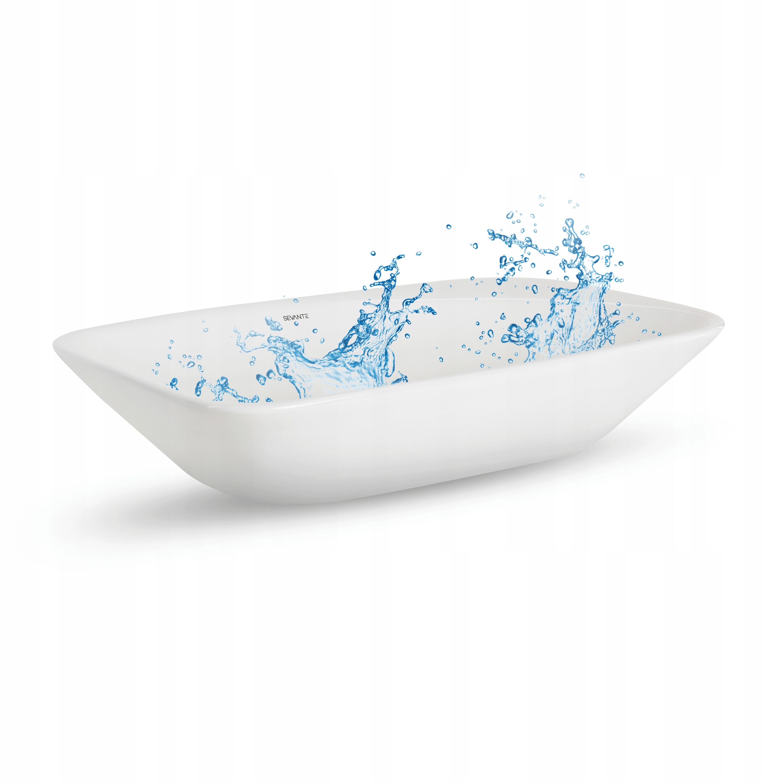 Keramické nábytkové umývadlo biela obdĺžniková doska voľne stojaca