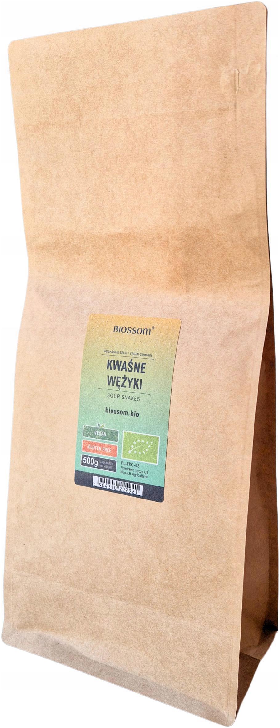 Bio Želé Bonbony 500 G Kyselé Hadičky Bez Želatiny Vegan Biossom