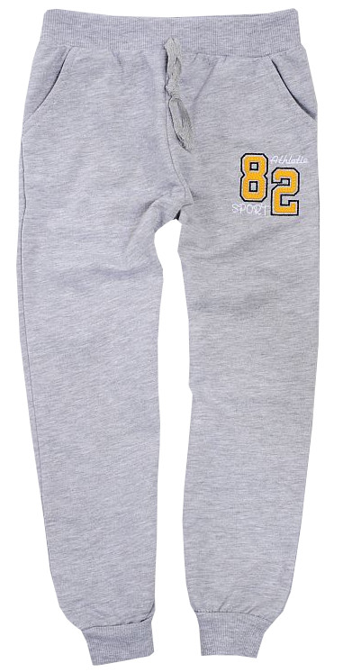 SPODNIE DRESOWE CHŁOPIĘCE '82' szare 128 J54Hd