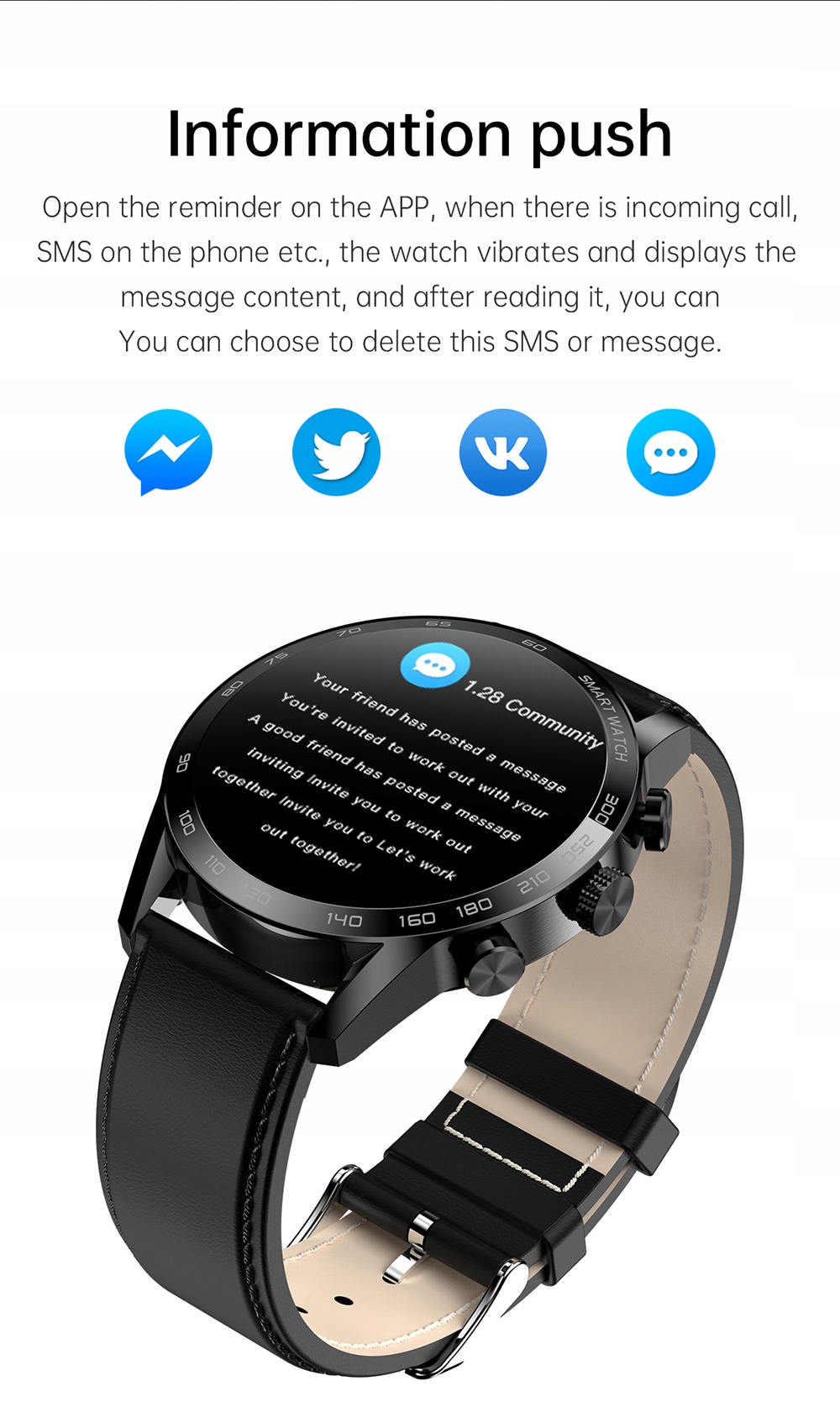 Smart Watch Bluetooth Bracelet Watch Funkcje krokomierz