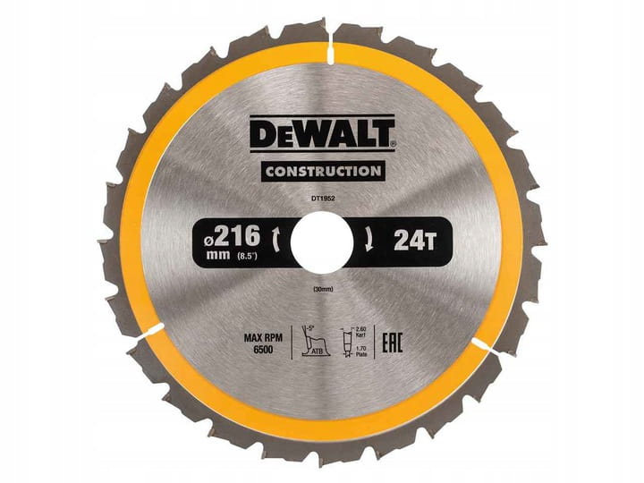 

Dewalt DT1952 Tarcza do drewna piła 216x30mm 24T