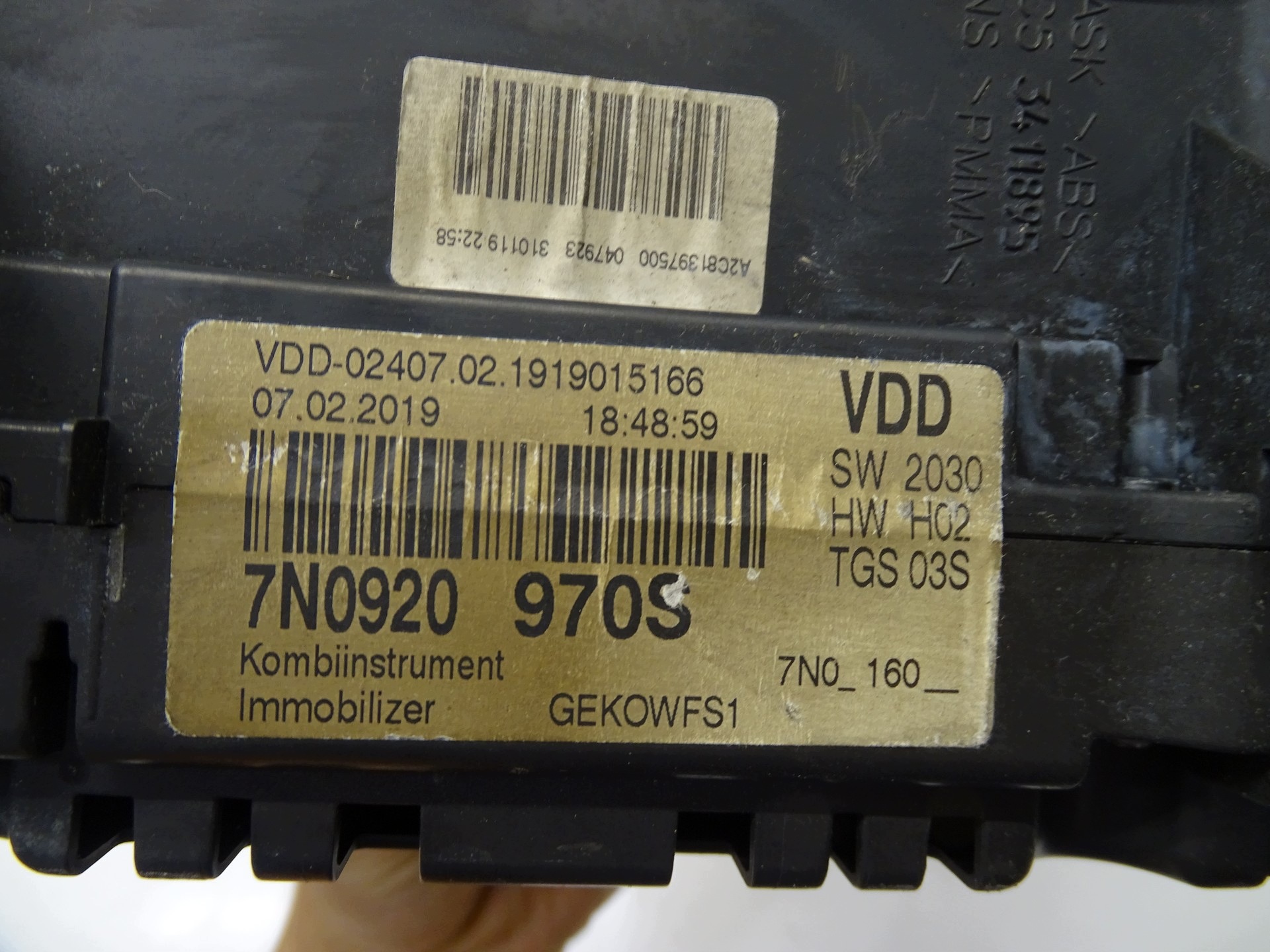 dials dials UK VW SHARAN 2.0 TDI 7N0920970S