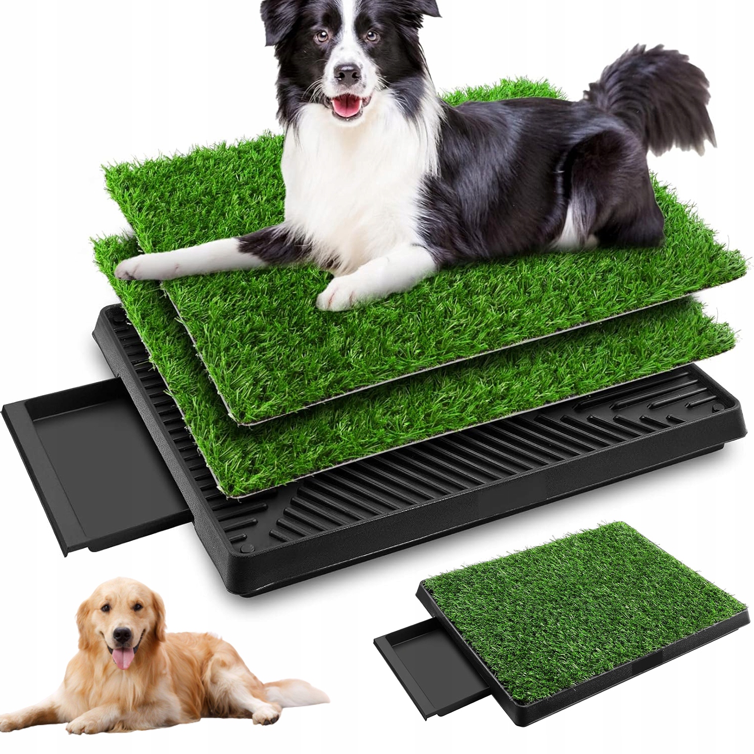 Levně Toalety Pro Psa 63 X 50 CM Se Dvěma Trávinkami Pro Balónky A Zahrady