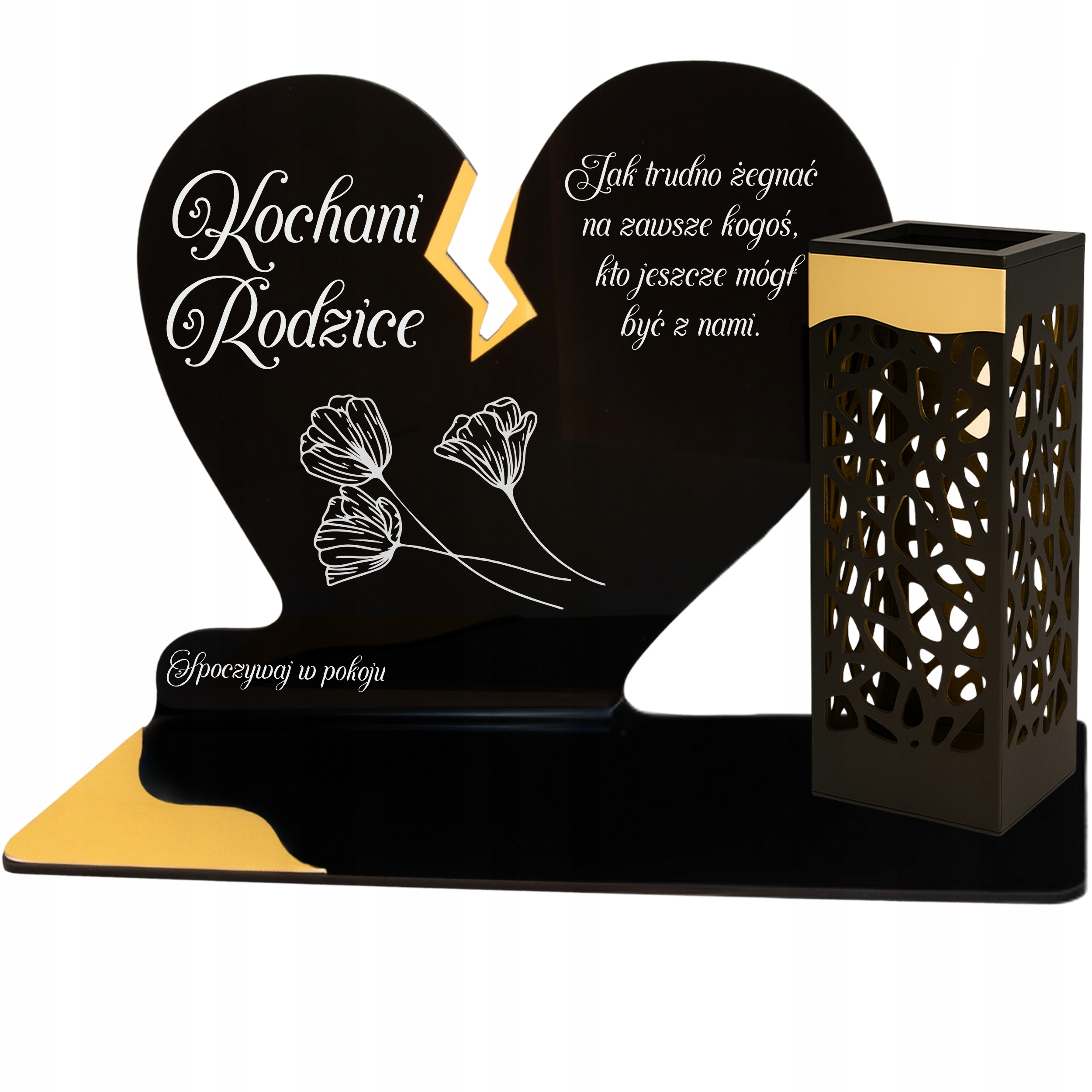 Hřbitovní Svíčka Pro Rodiče Led Na Hrob Hřbitov Solární Lampička Náhrobní Zlatá