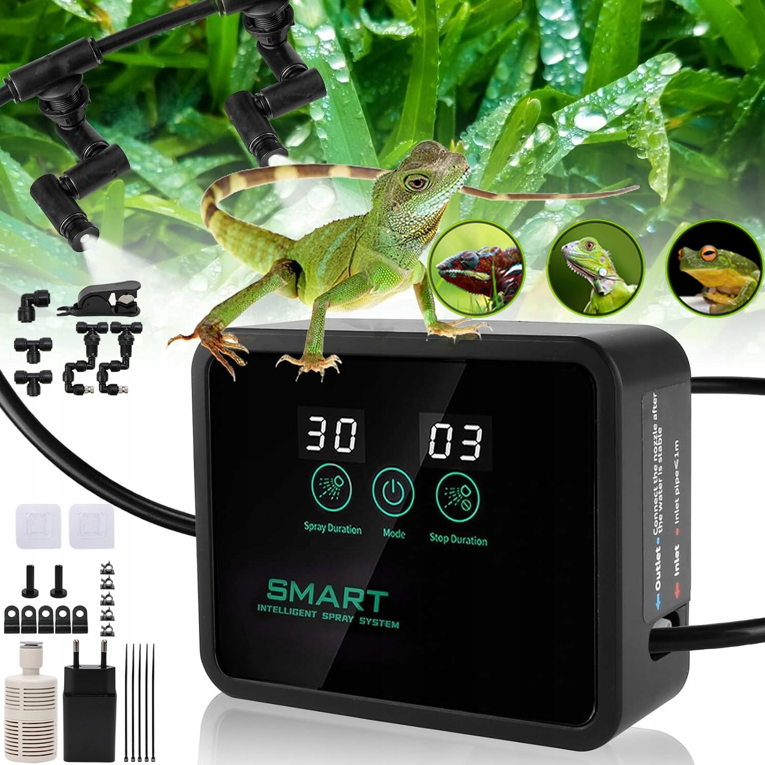 Levně Profesionální Stříkací Systém Pro Terária Pro Plazy A Obojživelníky, Odolný