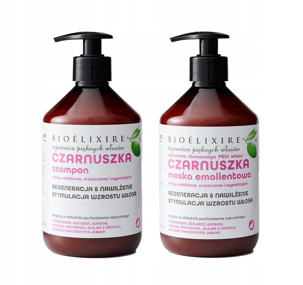 Bioelixire Czarnuszka Zestaw Szampon Maska 2x500ml