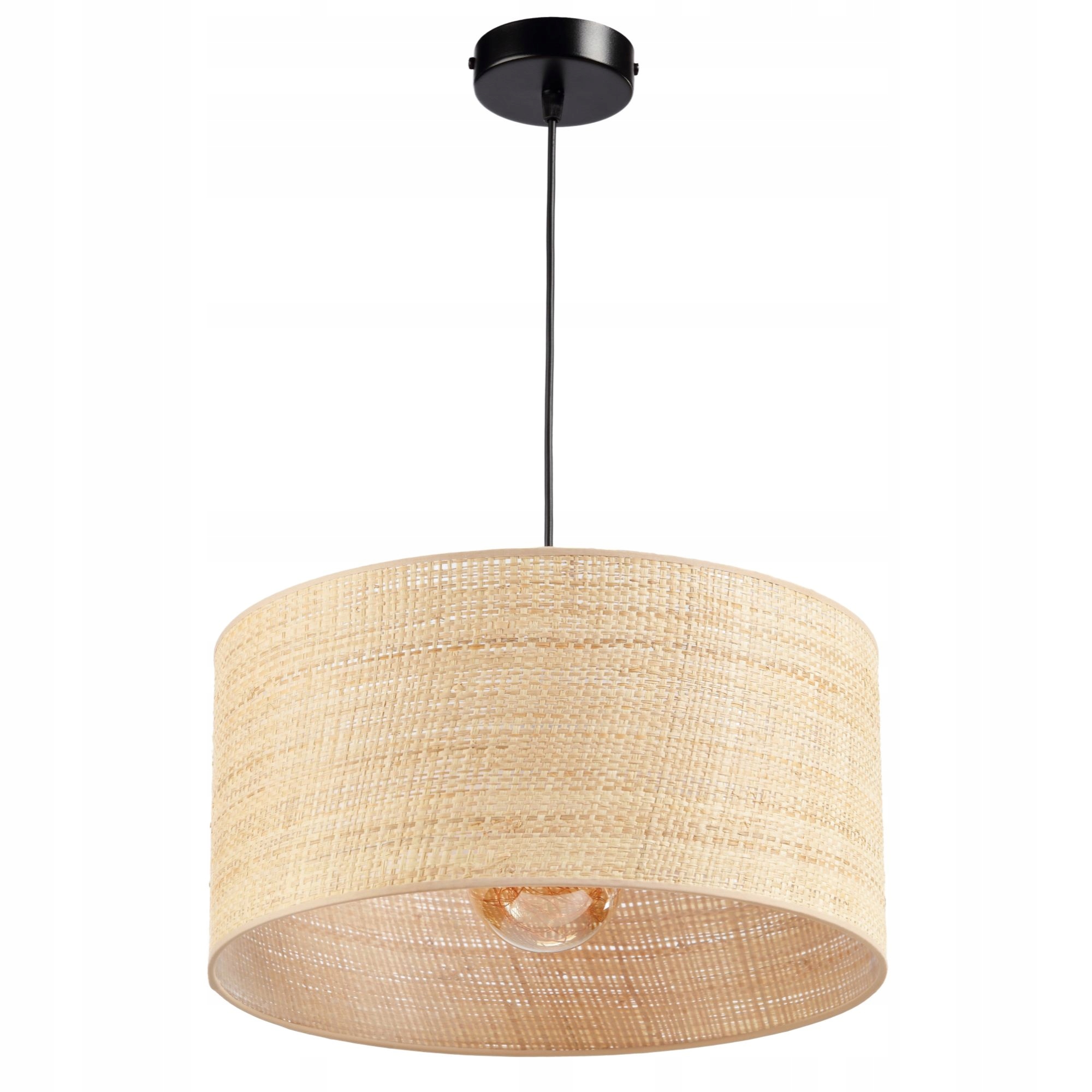 Závěsná Stropní Lampa Stínidlo Ratan Polská Lampa 40 CM Led E27