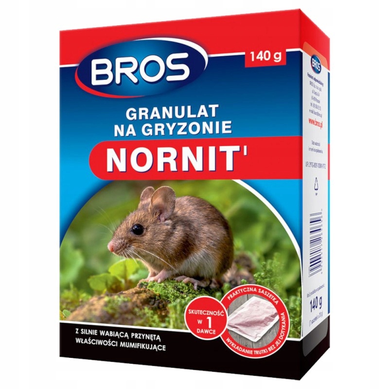

Bros Granulat gryzonie nornice Saszetki Wabik 140g
