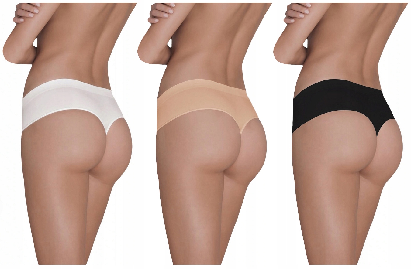 3X GATTA SPORT STRINGI SISI BIAŁE CZARNE NATURAL L