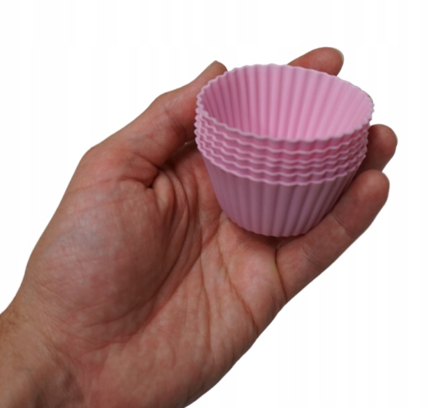 FOREMKI SILIKONOWE NA BABECZKI MUFFINKI 12 SZT MIX Materiał silikon