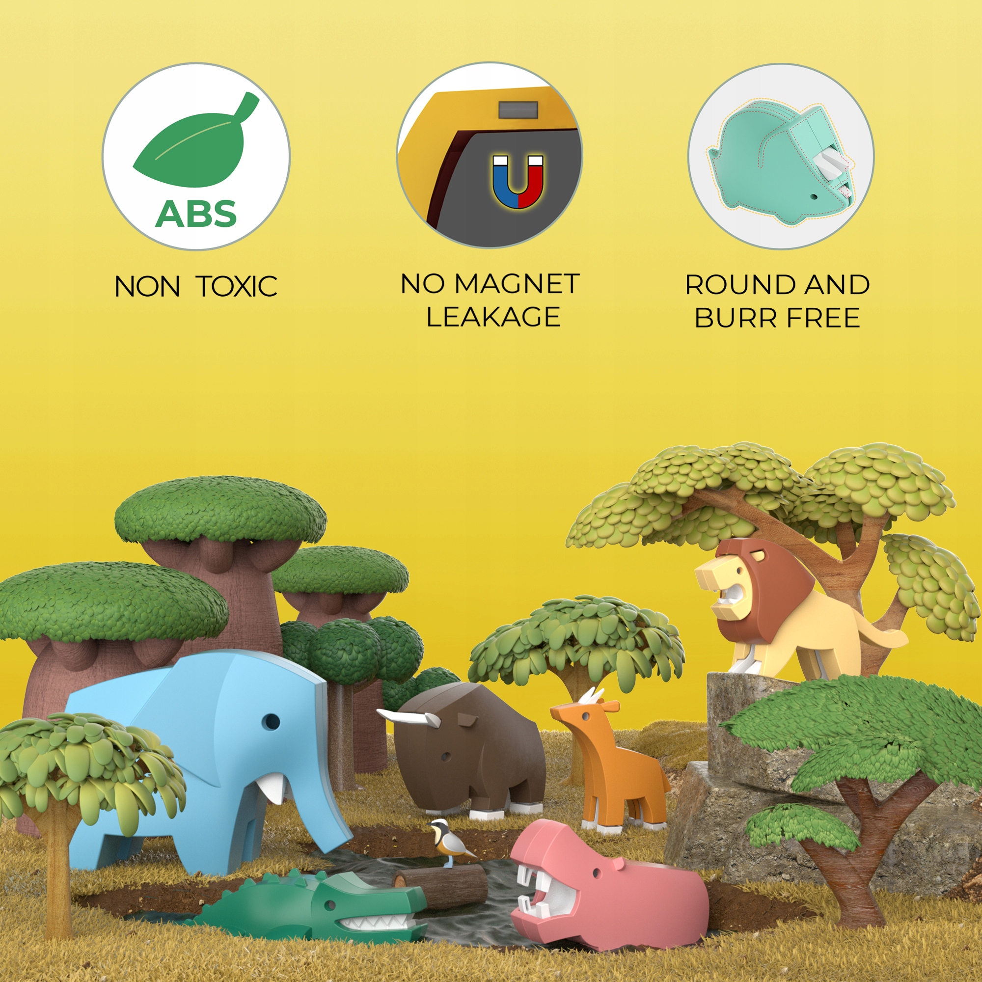 Magnetyczny Składany Wilk ze szkieletem HALFTOYS Baterie BRAK