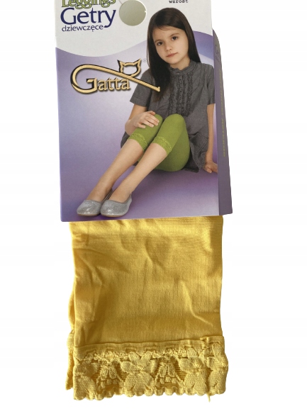 

Legginsy z koronką getry Gatta #104-110 żółty