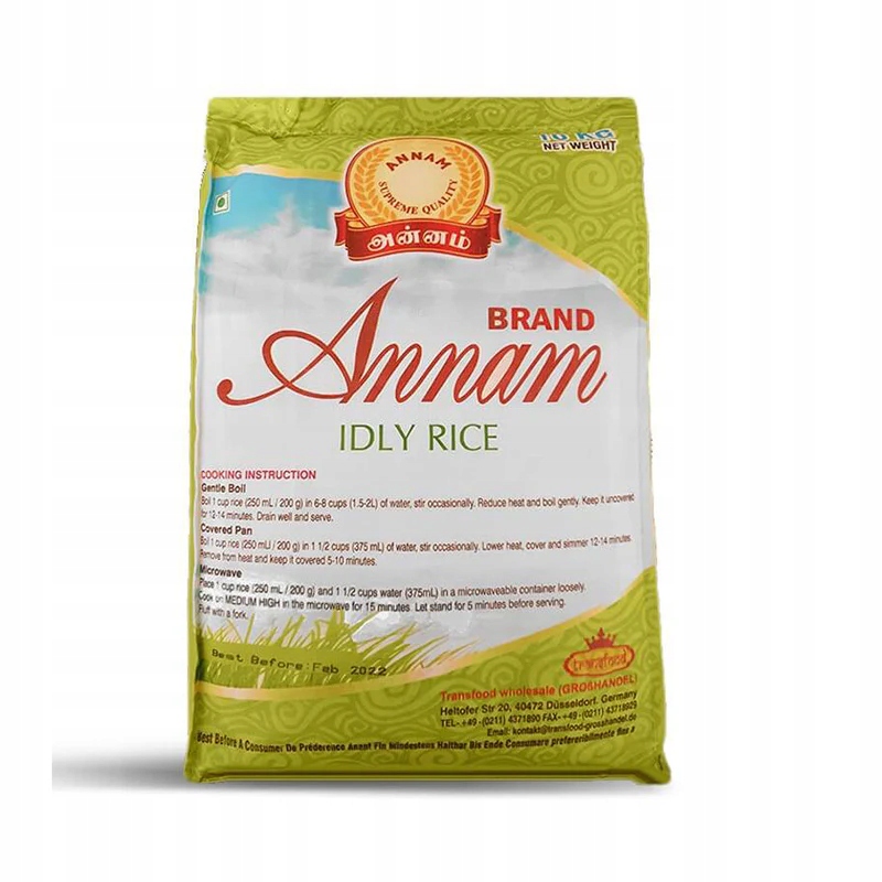 Rýže na idli Annam Idly Rice 10 kg nadýchané idli křupavé dosa