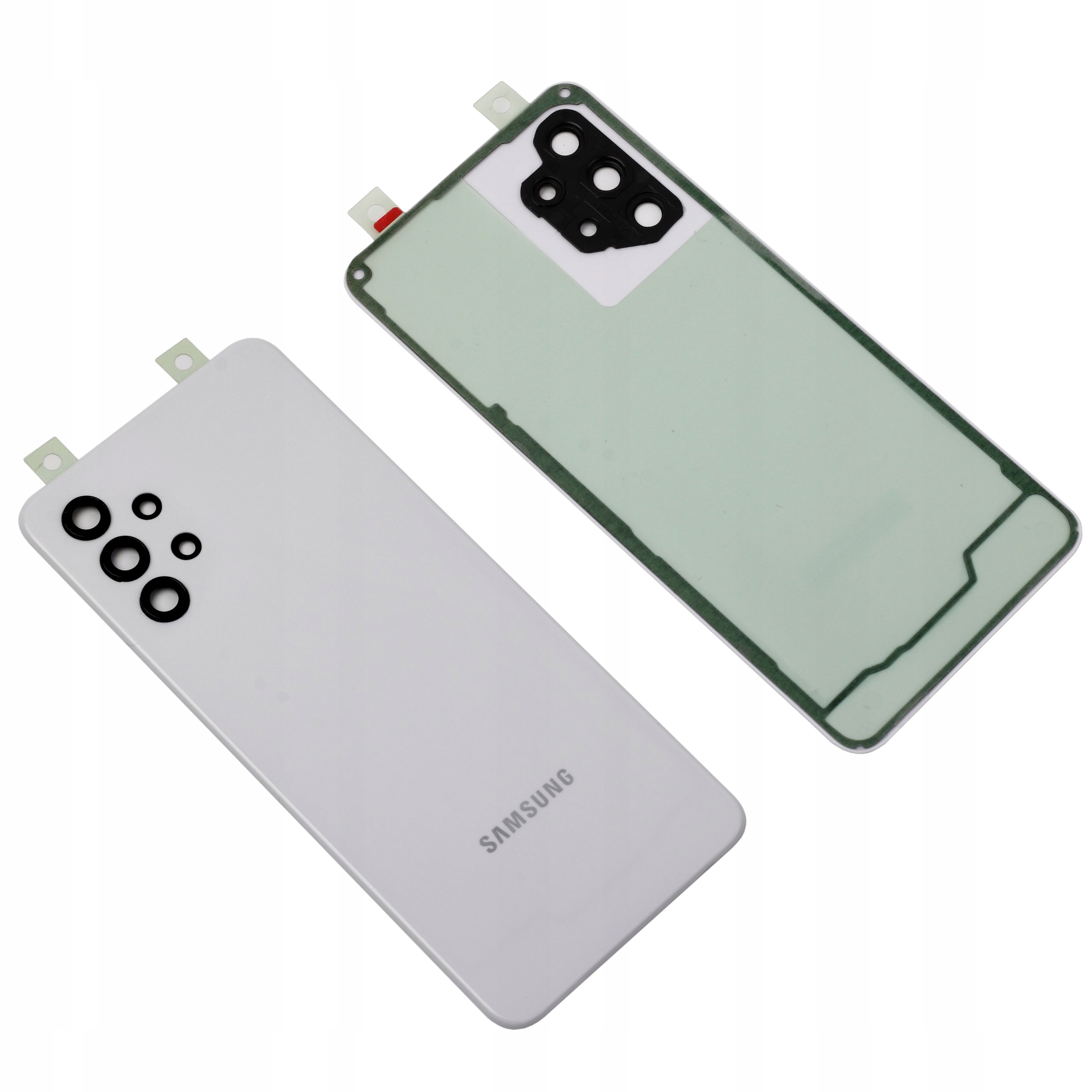 Klapka na batérie, zadný panel s očkom pre Samsung Galaxy A32 4G, biela