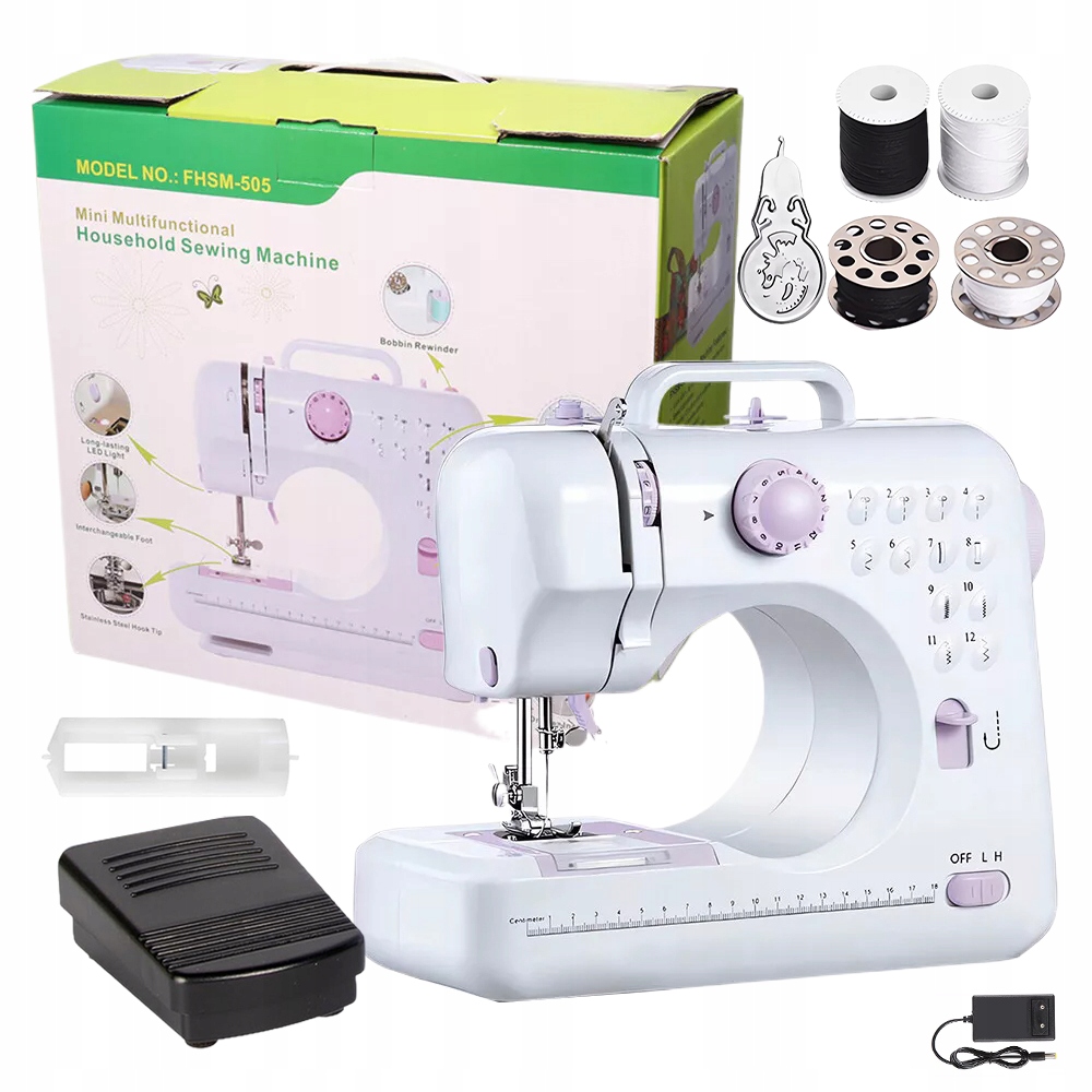 Šicí Stroj Pro Děti Mini Podsvícení 12 Programů Bonus