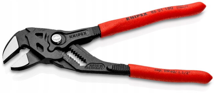 Knipex 86 01 180 szczypce klucz nastawny regulowane oksydowane 2w1 180mm