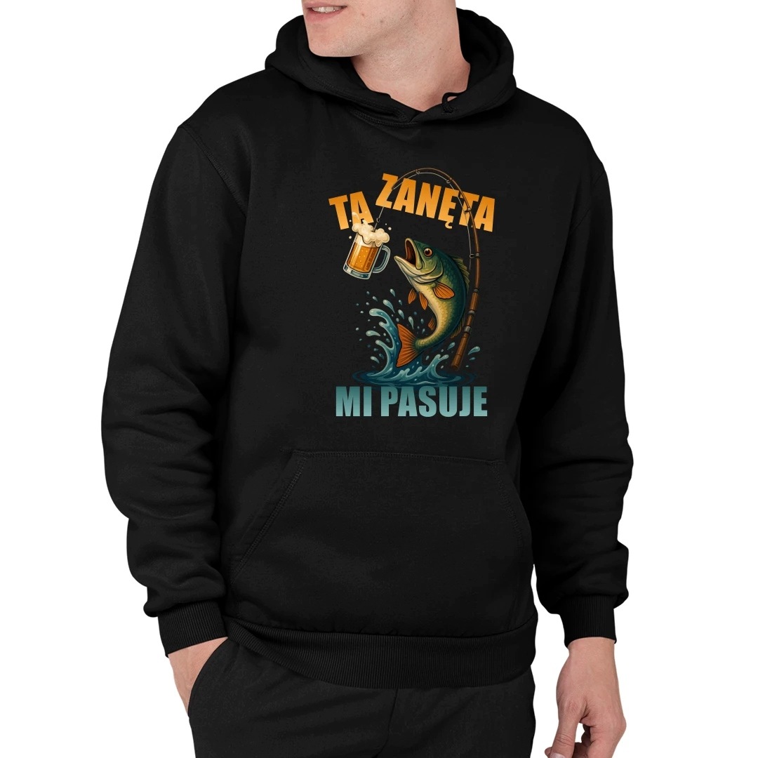 Tato návnada mi vyhovuje pánská mikina s potiskem dárek pro rybáře M
