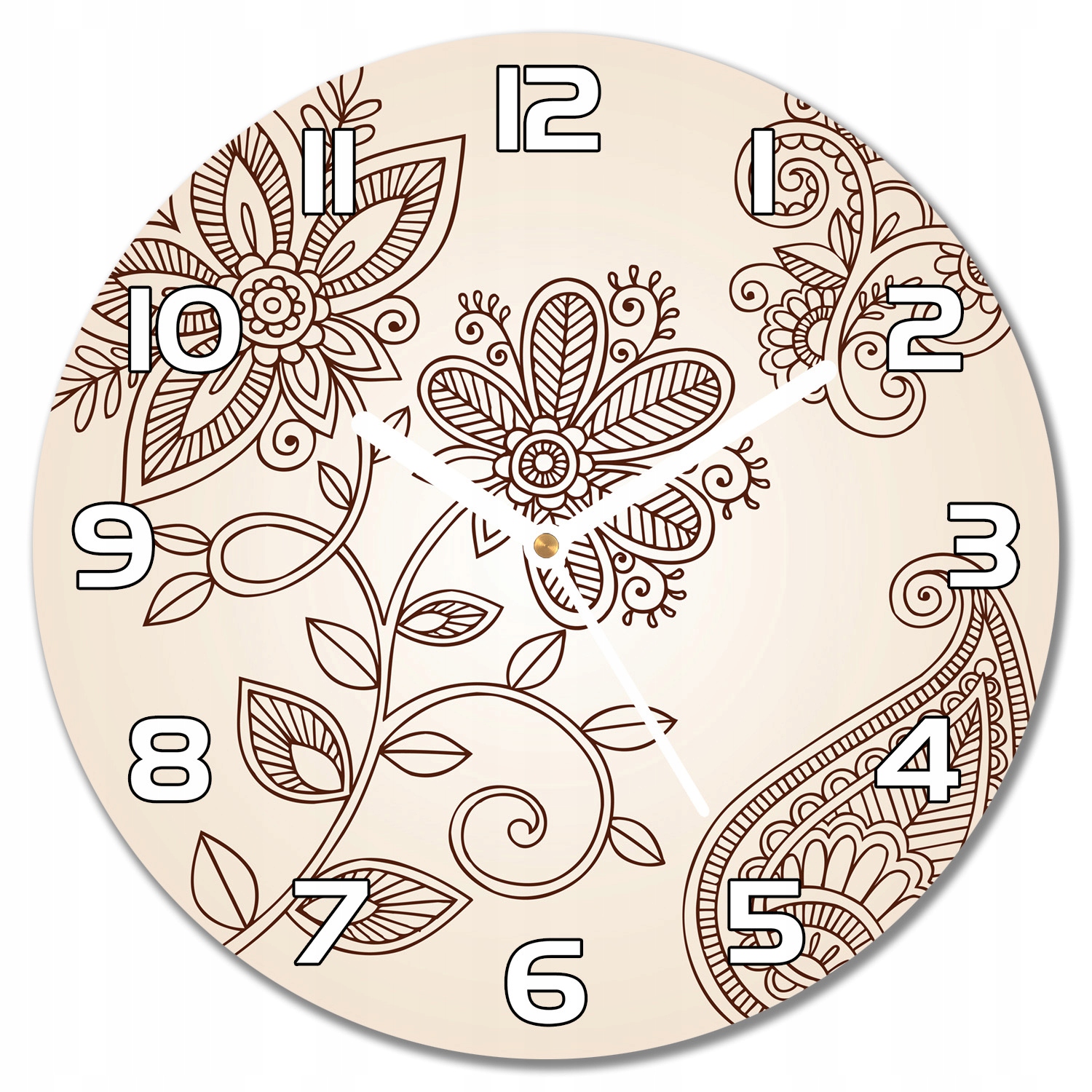 

Nowoczesny wiszący zegar Rysowane kwiaty f30 cm