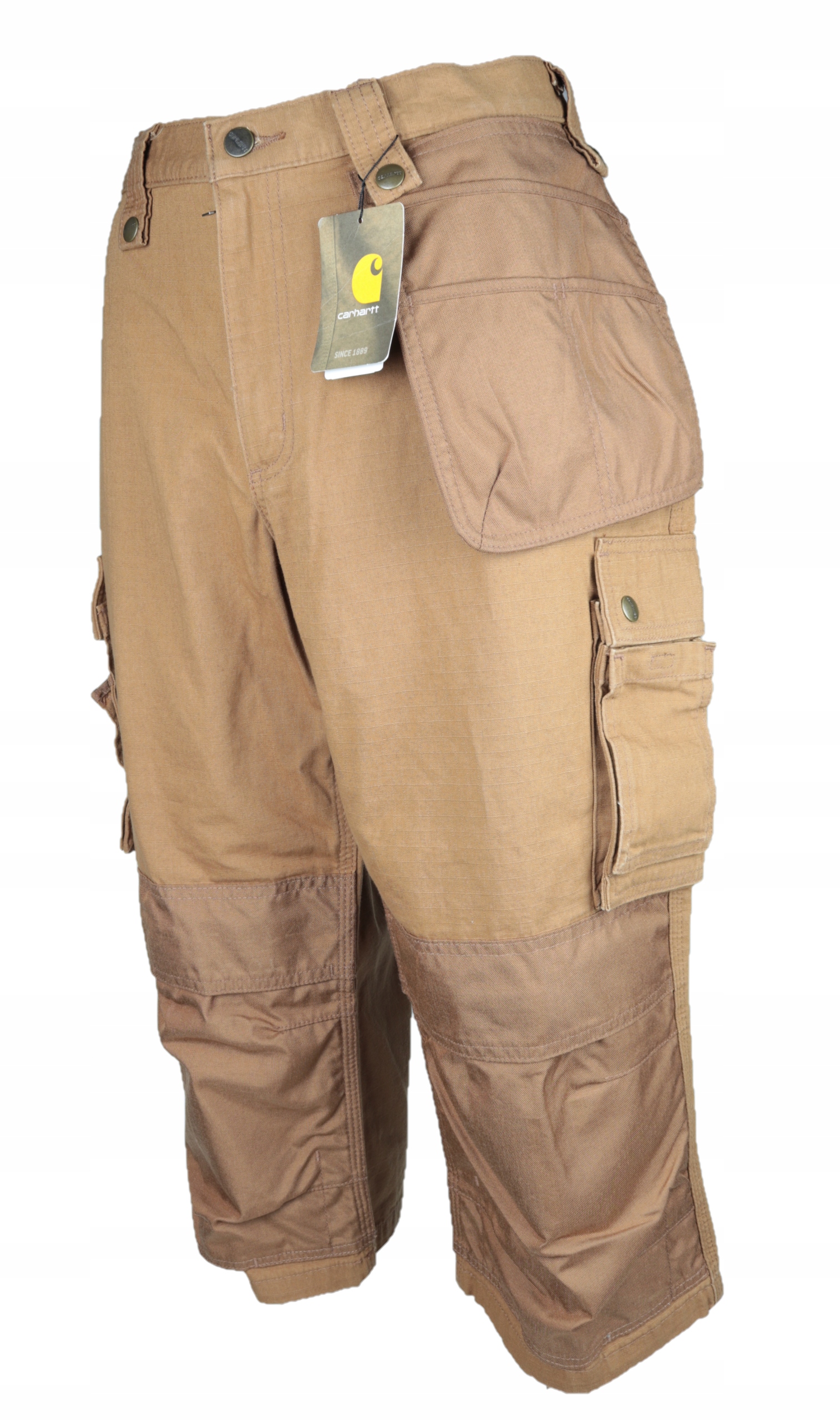 Krótkie spodnie robocze rip-stop camel Carhartt 34 pas 90cm