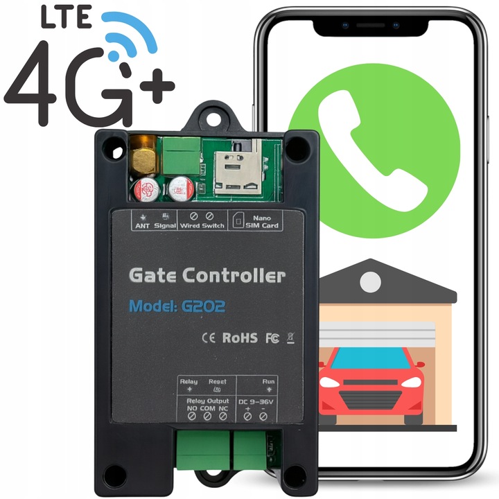 4G Ovladač Modul Gsm Pro Bránu Brány Relé Otevírání Telefonem