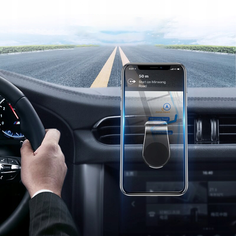 UCHWYT MAGNETYCZNY DO TELEFONU KRATKI AUTA HOLDER Kolor czarny