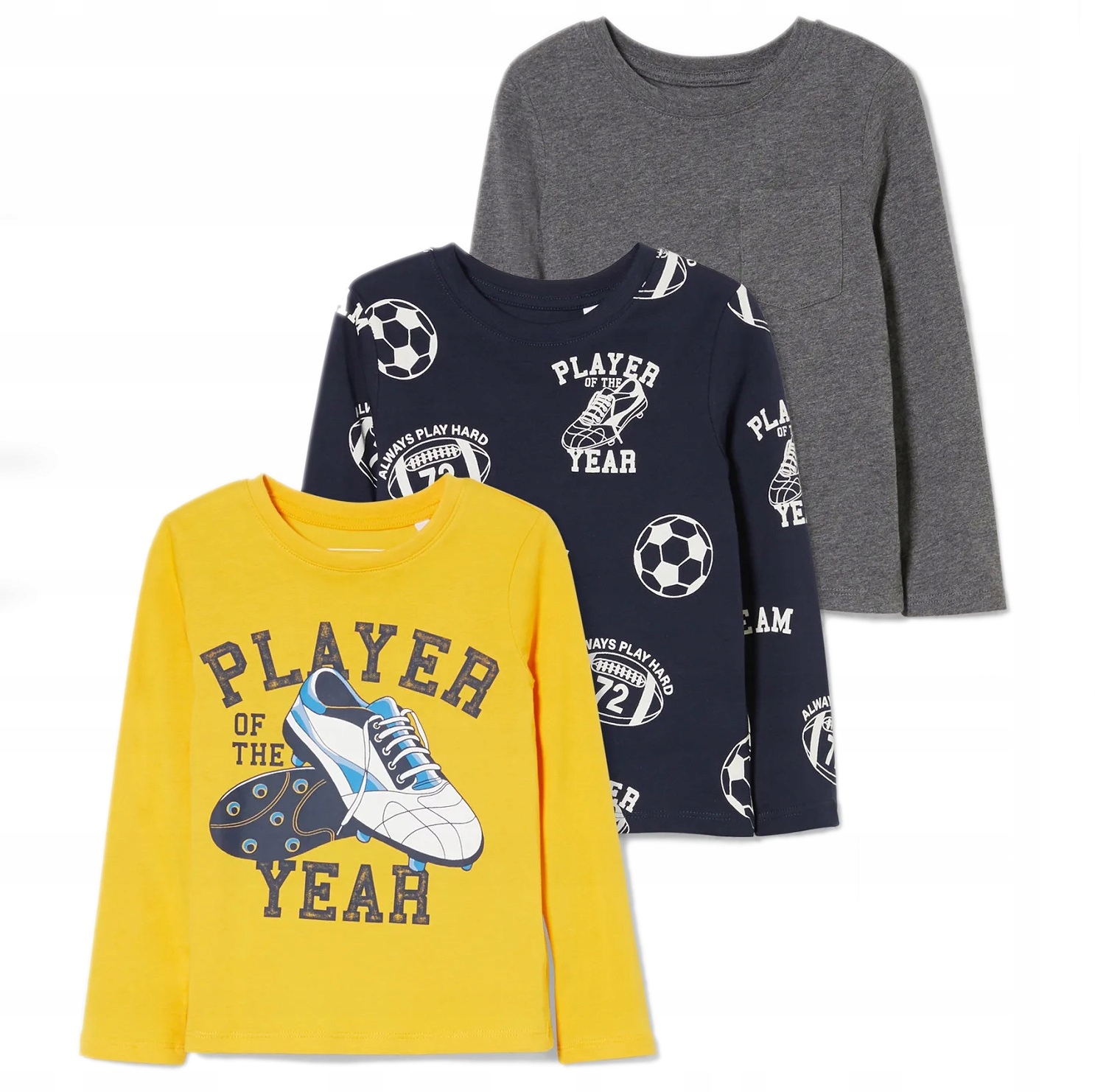 

C&a Bluzka 3 Pack Chłopięca Długi Rękaw 98