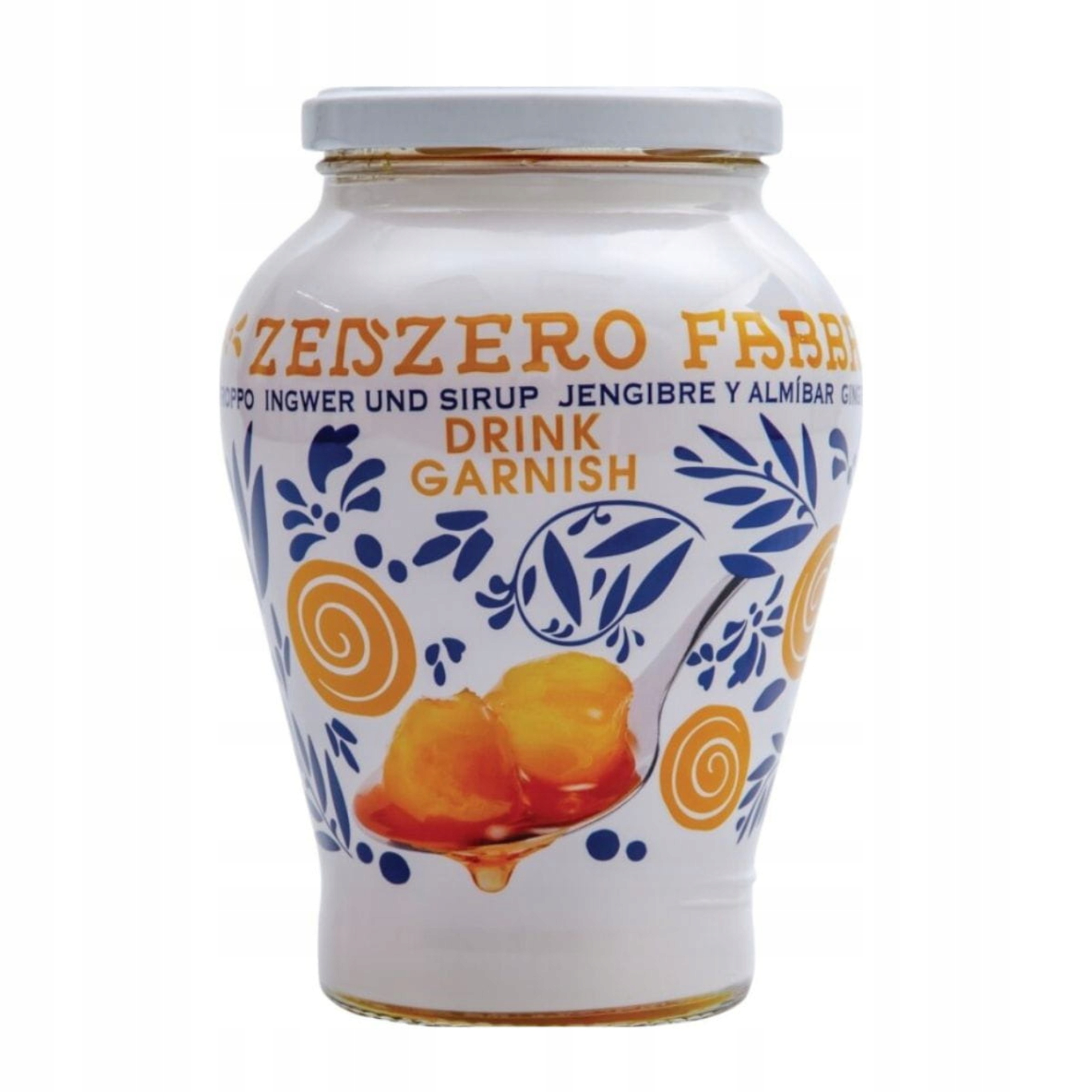 Imbir Kandyzowany w Syropie Fabbri Zenzero 1000g Słoik Ozdobny