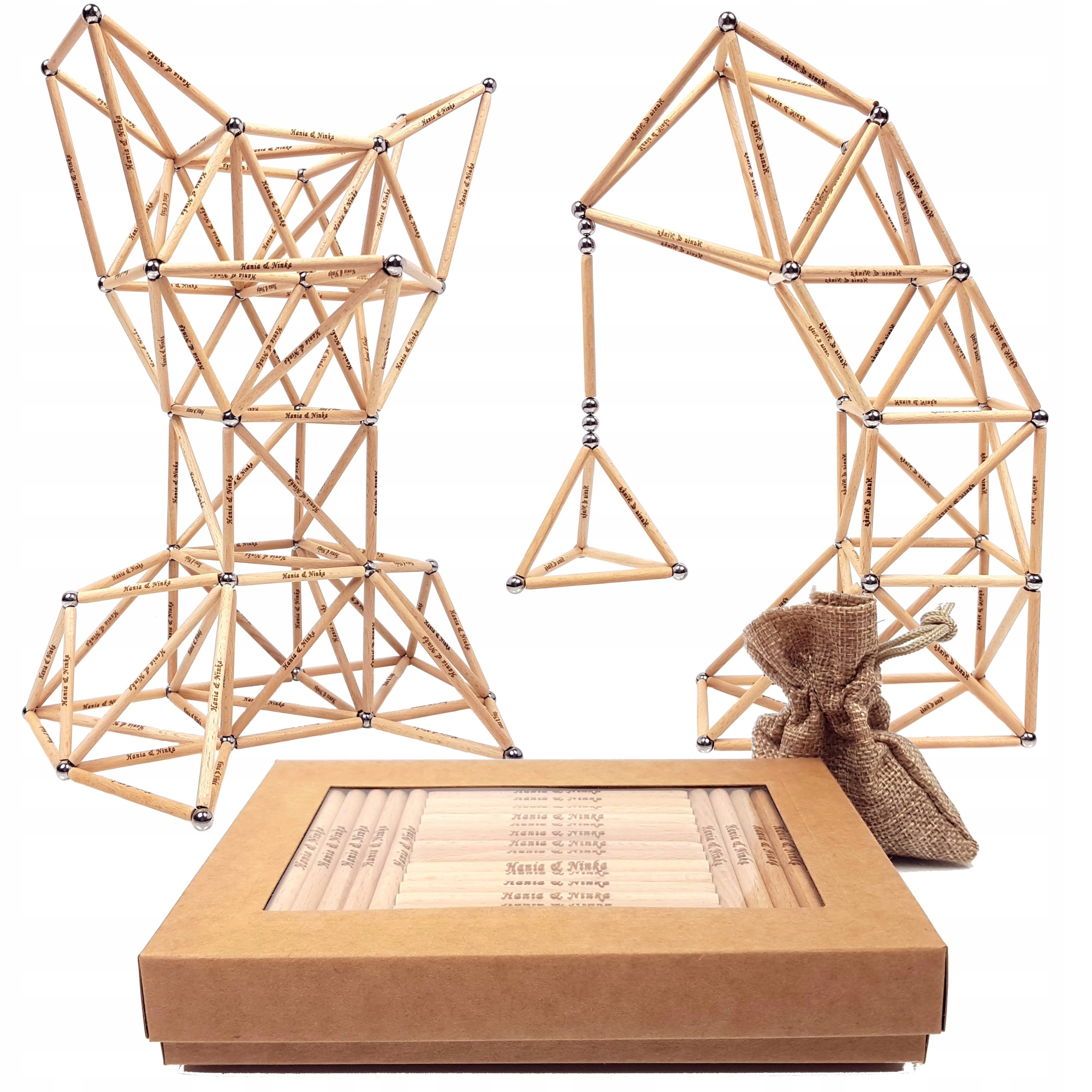 KLOCKI MAGNETYCZNE Montessori GRAWER IMIĘ DZIECKA