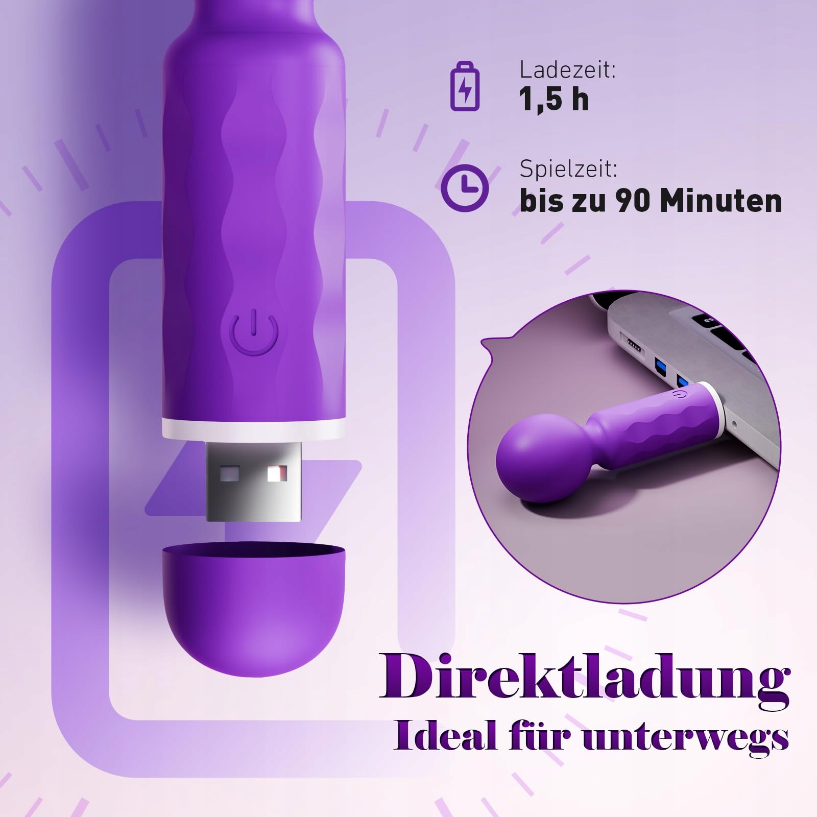 MINI VIBRATOR DLA KOBIET Z ELASTYCZNĄ GŁOWICĄ 10 TRYBÓW SEKS ZABAWKA — miniatura 7