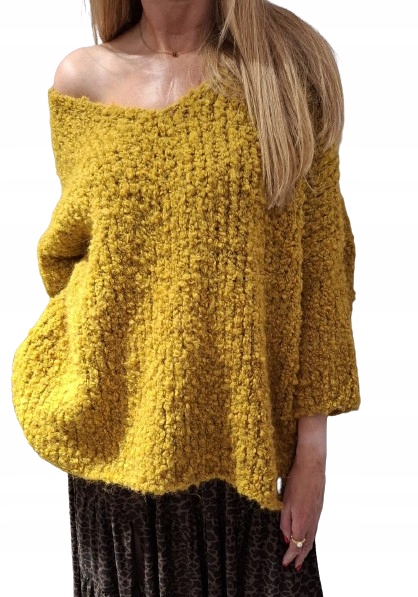 Cocomore Oversize svetr Boucle Hořčicový New