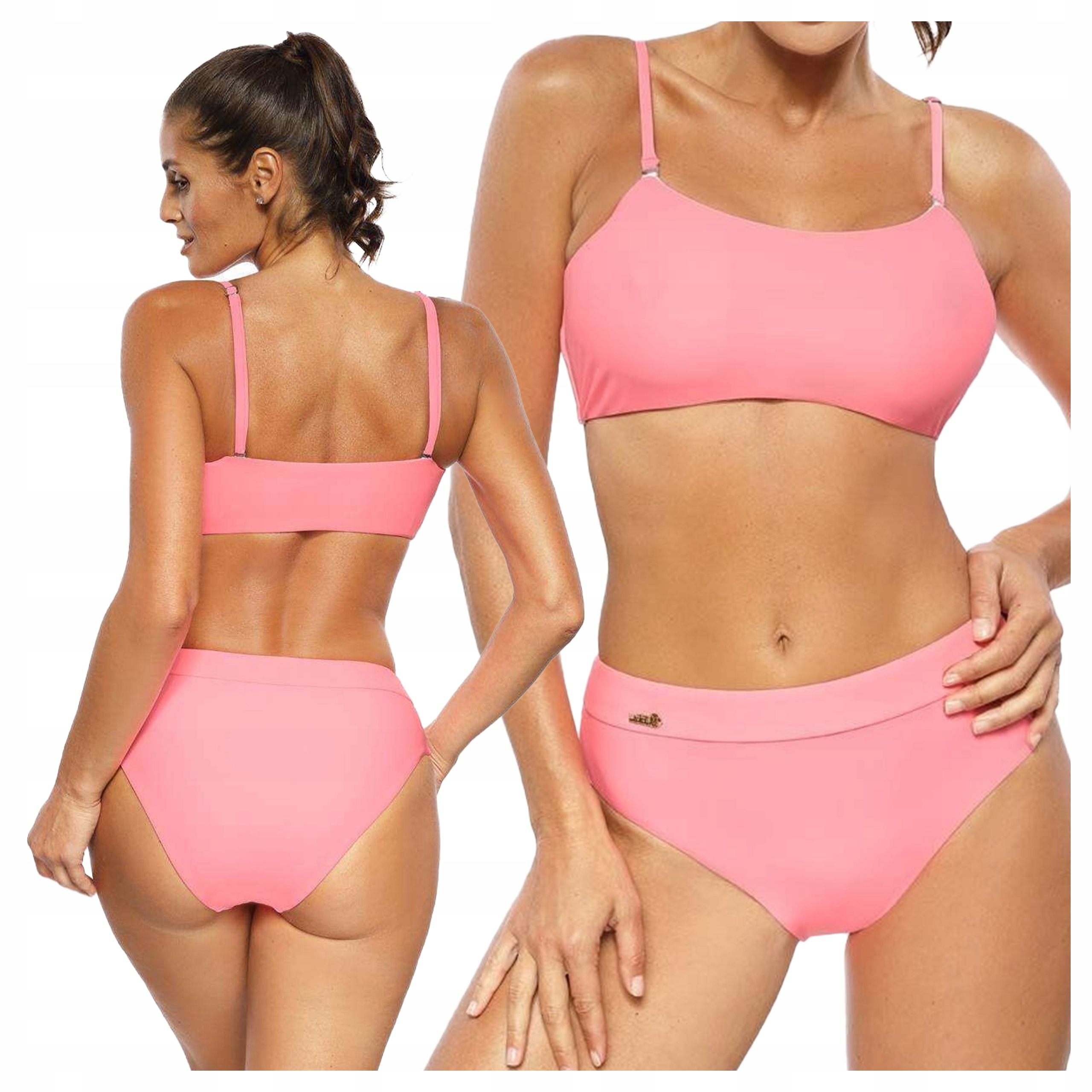 Dvoudílný sportovní plavkový kostým Rachela Origami M-614 L Růžový