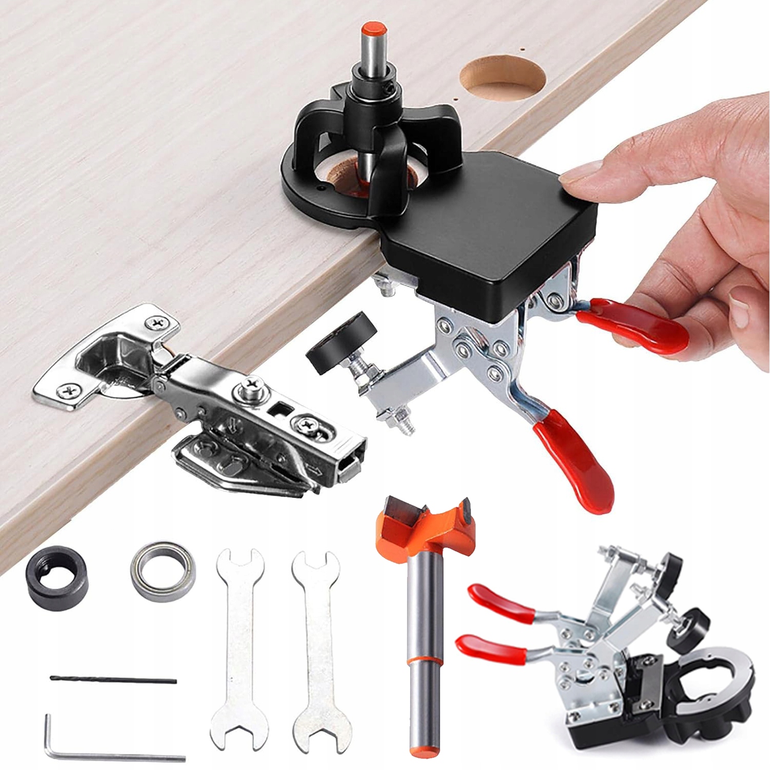 Szablon do Wiercenia Zawiasów 35mm Regulowany Rozstaw Otworów