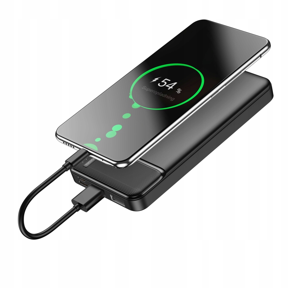 Maxlife power bank MXPB-01 10000 mAh czarny Złącza USB typ C