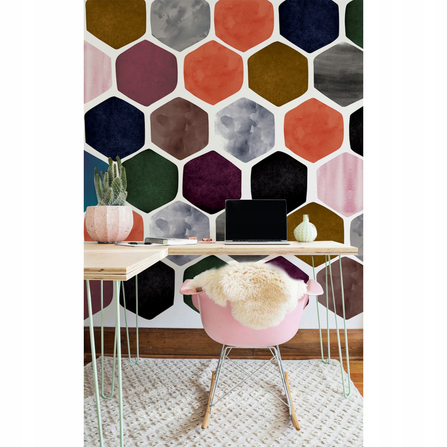 

Tapeta na ścianę Akwarelowy plaster miód 208x146cm