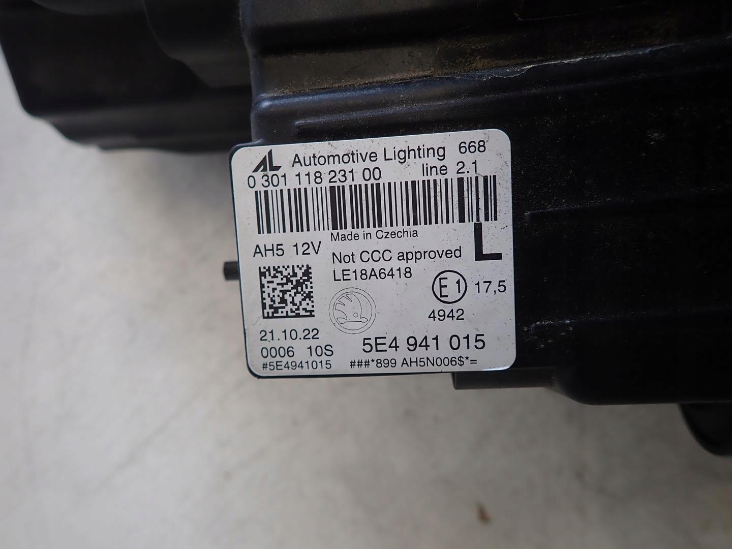 light front front left SKODA OCTAVIA IV 2020- FULL LED 5E4941015