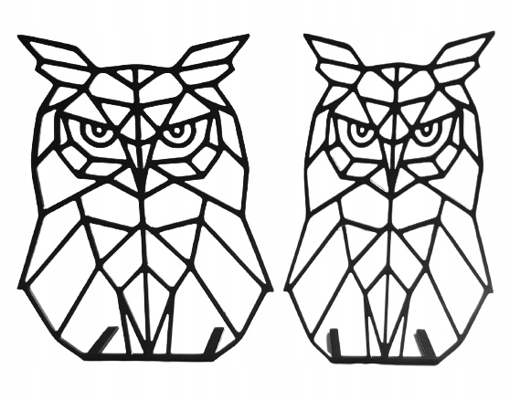 PODPÓRKA SZEROKA DO KSIĄŻEK STOJAK NA KSIĄŻKI SOWA Kolor czarny