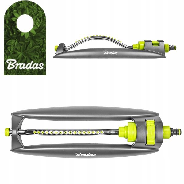 Kompaktowy zraszacz wahadłowy aluminiowy 16 dysz Marka Bradas