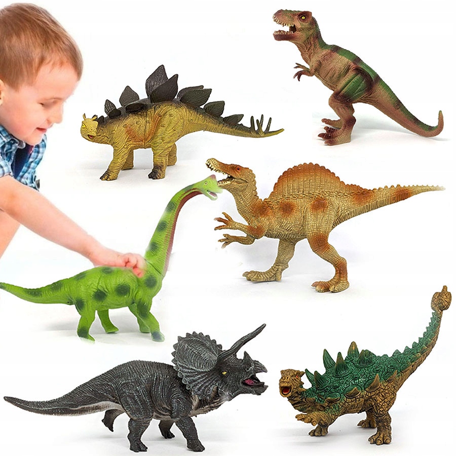 

Duże Dinozaury 6 x Dinozaur T-rex Figurki Zestaw
