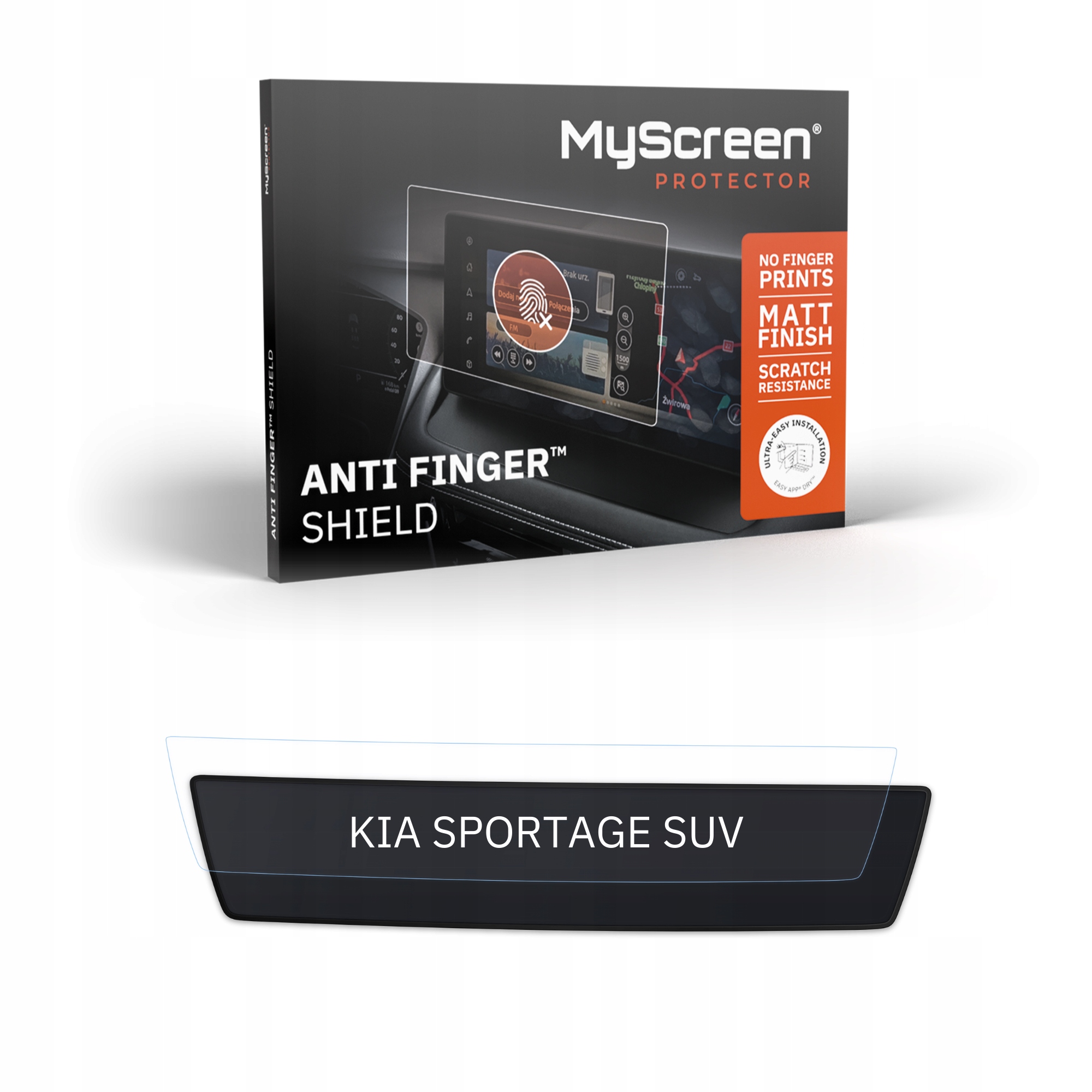 Kia Sportage Suv 2021 Front Centre Dashboard 01 12,3" Matná fólie anti