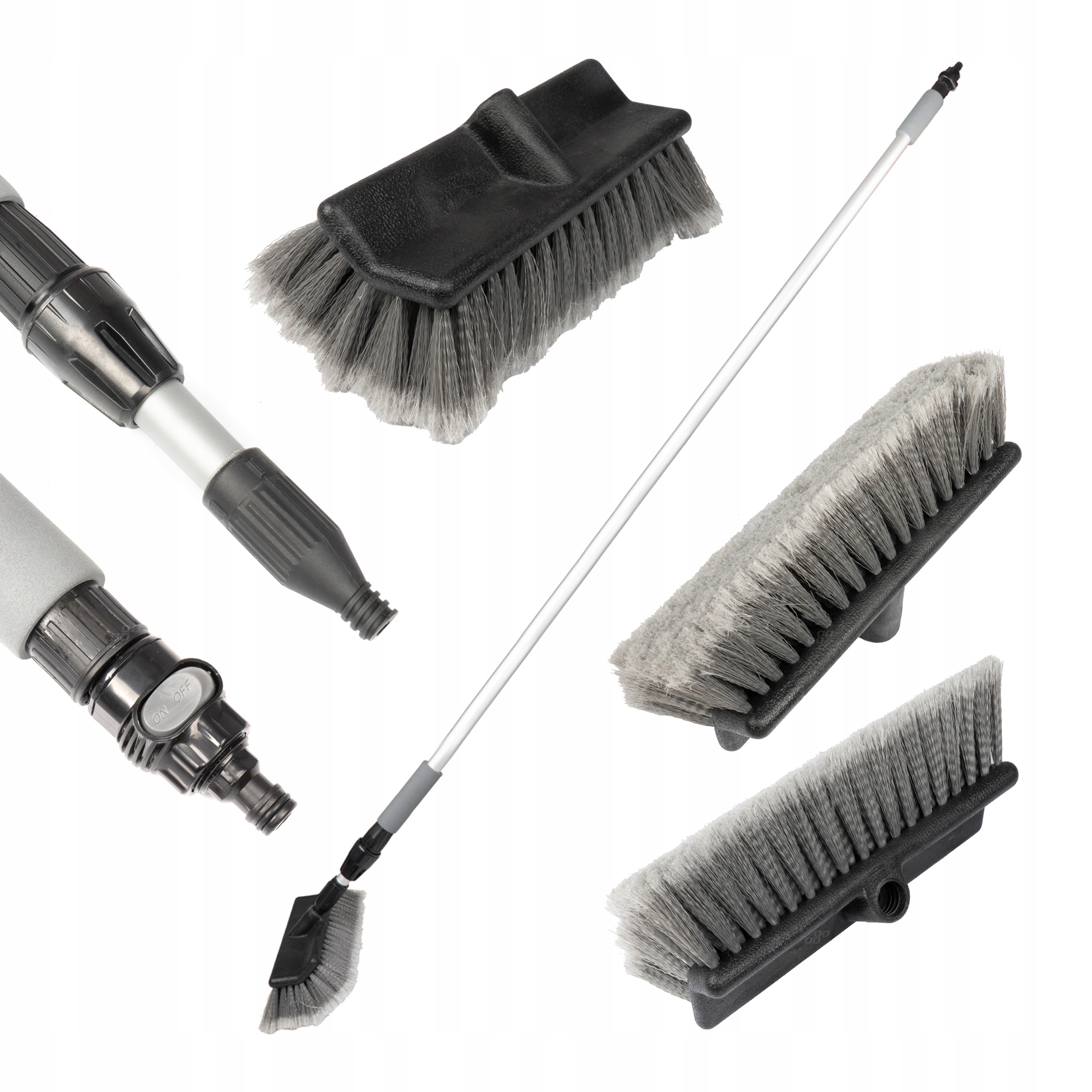 SZCZOTKA TELESKOPOWA PRZEPŁYWOWA DO MYCIA SAMOCHODU AUTA 300CM AMIO-03954